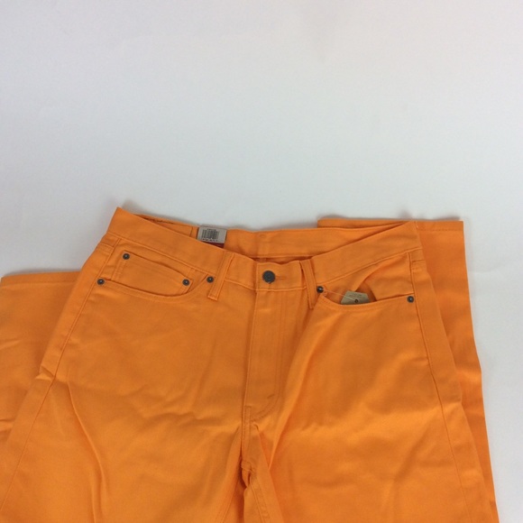 New levi's 541 Athletic Fit Orange Jeans 34x32 - Picture 5 of 7